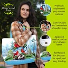 Briarwood Lane Christmas Winter Watering Can Canvas Tote Bag 15  X 14  X 7 