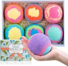Bath Bombs For Women  6 Jumbo 7 Oz Organic Bath Bombs With Essential Oil  Ext   