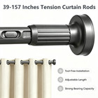 Tension Curtain Rod No Drilling  39-157 Inch Extra Long Heavy Duty Tension Rod