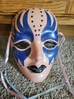 Vintage Ceramic Mardi Gras Mask Hand Painted Artistic Faces New Orleans