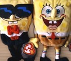 Spongebob Squarepants   Tuxedo Ty Beanie Babies Collection Plush 2004 Lot Of 2