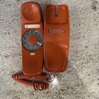 Vintage Orange Western Electric Bell System Trimline Rotary Desk Telephone