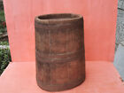 Antique Primitive Old Wooden Vessel Canteen Keg Barrel - Iron Banded Big Massive