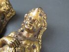 Pair Antique Cast Gilt Brass Or Bronze Cherub Putti Furniture Mounts Spare Parts