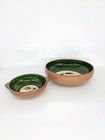 Vintage Stangl Thistle Pair Of Bowls 8  Serving   5  Lugged Mcm