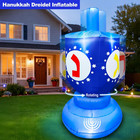   Spinning Top Dreidel   6ft Lighted Hanukkah Inflatable Dreidel With Built-in 4