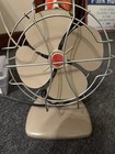 Vintage Super Electric Tabletop Fan-works  Brown 4 Blade Mid Century