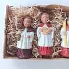 Vintage Set Of 6 Plastic Celluloid Choir Boys U S Zone Germany Original Box