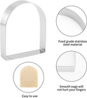 Arched Cookie Cutter Set  4 Piece Geometric Cookie Cutter Molds - Stainless Stee