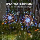 1pc 150 Led Solar Firework Lights Outdoor Waterproof Path Lawn Garden Decor Lamp