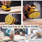 100pcs 5  Sanding Discs 8-hole Hook Loop Sander Orbital Sandpaper 80 120 220 320