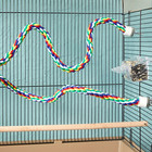 Zodaca Colorful Bird Rope Perch For Parrots Playing  Chewing Or Preening  35 In 