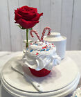 Dezicakes Fake Candy Cane Christmas Cupcake  Artificial Food Fake Cupcake