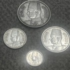 Egypt Silver Coin Set 20 10 5 2 Qirsh 1937 1939 King Farouk I Rare Middle East