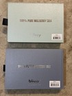 2x Blissy 100  Mulberry Silk Sleeping Mask Ash Blue And Mint Color   2 Pack  