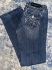 Women   s Rock Revival Deborah Easy Boot Dark Denim Jeans Size 28