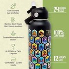 New     Trekking The National Parks Water Bottle With 3 Lids  63 Stickers 