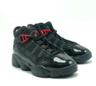  new  Kids Pre-school Nike Air Jordan 6 Rings  ps  Black red  323432 026      