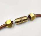 2pcs Brass Flare Union Connector Male Coupler Adapter Hvac Gas Fitting