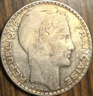 1934 France Silver 10 Francs Coin