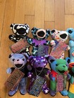 Lot Of 10 Vtg Grateful Dead Beanie Bear Liquid Blue Plush 6   