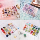 2pc 36grids Clear Plastic Organizer Box Storage Container For Diy Jewelry Tackle
