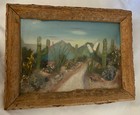 Vintage Diorama Desert Scene Cactus Landscape View Tucson Arizona 3-d 8   x6   