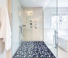 Primoon Pebble Ceramic Tiles 5 Sheets Heart-shaped 12x12 Floor Tile Ceramic