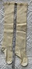 Vintage Antique Children   s Socks  Stockings  Hose Ivory Cotton 14    Long Woven