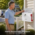 Locking Wall Mount Mailbox With Outgoing Mail Flag   Spring Clip  Large Capac   