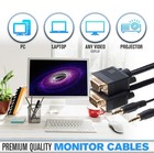 Svga Cable W audio 15-pin M m 2048  1536 Pc Tv Monitor Projector Multi-pack Lot