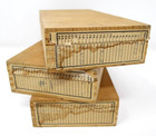 Vintage Microscope Slides Wood Box Lot Of 3 Dovetail Wooden Scientific Decor