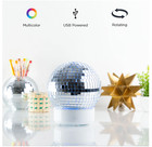 Led Rotating Mirror Disco Ball Table Lamp  Color-changing Party Light