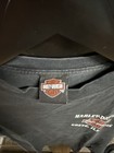 Harley Davidson Crete Illinois Black Shirt Back Graphic