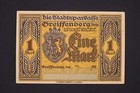 1921 Griefenberg Germany 1 Mark Notgeld Note Ww1