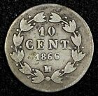 Mexico Empire Of Maximilian Silver 1866 4 M  10 Centavos Overdate Km  386 1  68 