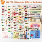 100pcs set Paper Money From World 50 Countries Regions Banknotes Collection