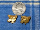Lot Of 2 Loyal Order Of The Moose 1 10 10k Gold Filled Moose Head Lapel Pins Vtg