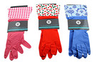 3 Pair Decorative Latex Dish Washing Gloves Cuff To Elbow Floral Assorted New