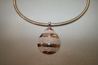 Monet Gold silver Teardrop Pendant Choker 16 Inch Gold Tone Necklace Snake Chain