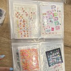3d Self-adhesive Nail Art Stickers Multicolor Flowers   Butterfly Effect