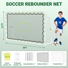 Begonia k 2-in-1 Football Rebound Net Portable Soccer Training Aid For Backyard