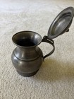 Vintage European Pewter Lidded Tankard Stein 95  Pewter Hallmarked 6 5   