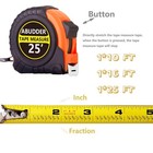 3 Packtape Measure easy Read Measuring Tape Retractable With Fractions 1 8  M   