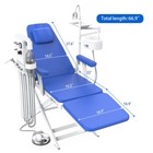 Dental Portable Mobile Folding Chair Adjustable  Led Light  Turbine Unit 4 Hole