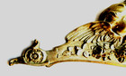 Napoleon Iii  French Pediment  Gilt Bronze  3 Cherubs And Garland Of Flowers