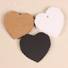 100 Blank Kraft Paper Hang Tags Price Gift Cards Heart 60mm Wedding Favor Label