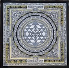 Set Of 2 Sri Yantra Shri Chakra Hand-painted Thangka Sacred Geometry Art