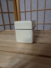 Vtg Tin Metal Recipe address Box Hinged Lid Floral Hand Painted Design Read Flaw