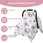 100  Muslin Summer Baby Car Seat Cover  Universal Fit Infant Blushing Flowers 